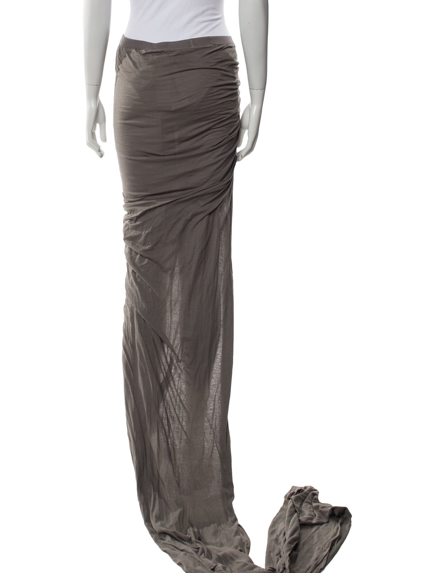 Rick Owens Pleated Accents Long Skirt